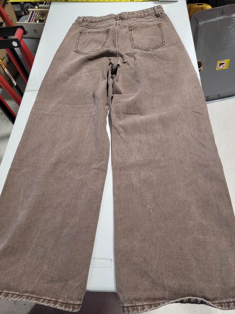 SHEIN Wide-Leg Jeans in Faded Brown - Picture 3 of 6